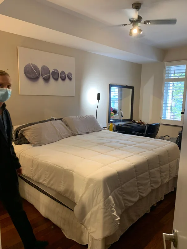 Bedroom before preparation
