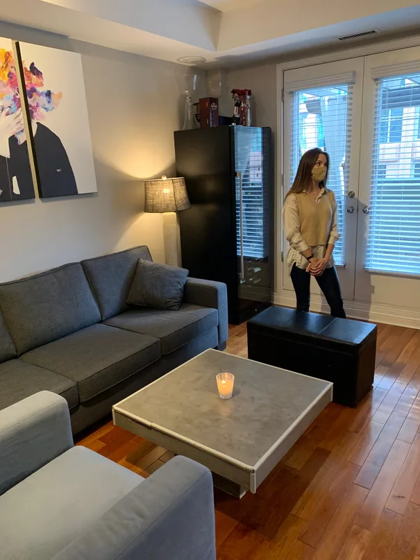 Living room before preparation